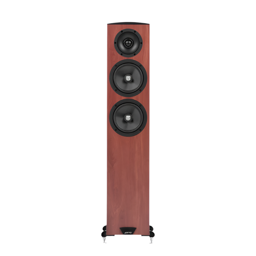 Jamo C605 MK II Floor Standing Speaker in dark apple in front view