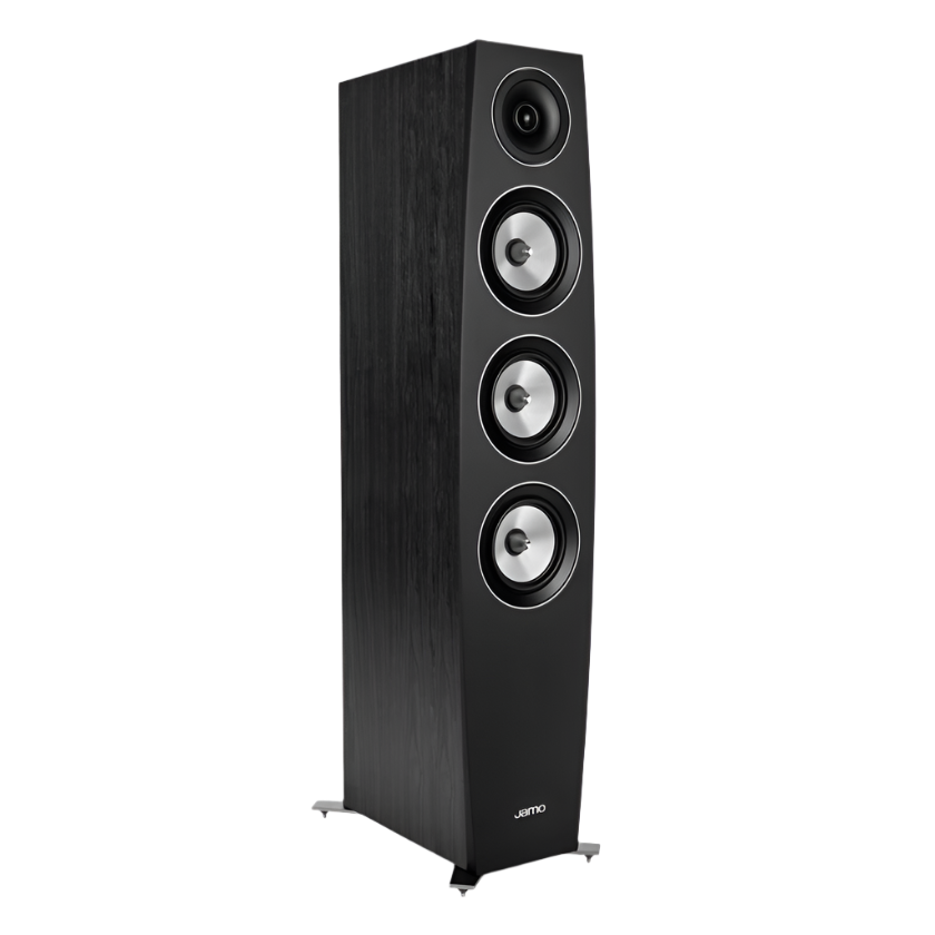 Jamo C97 II Floor Standing Speaker in black ash in angle view