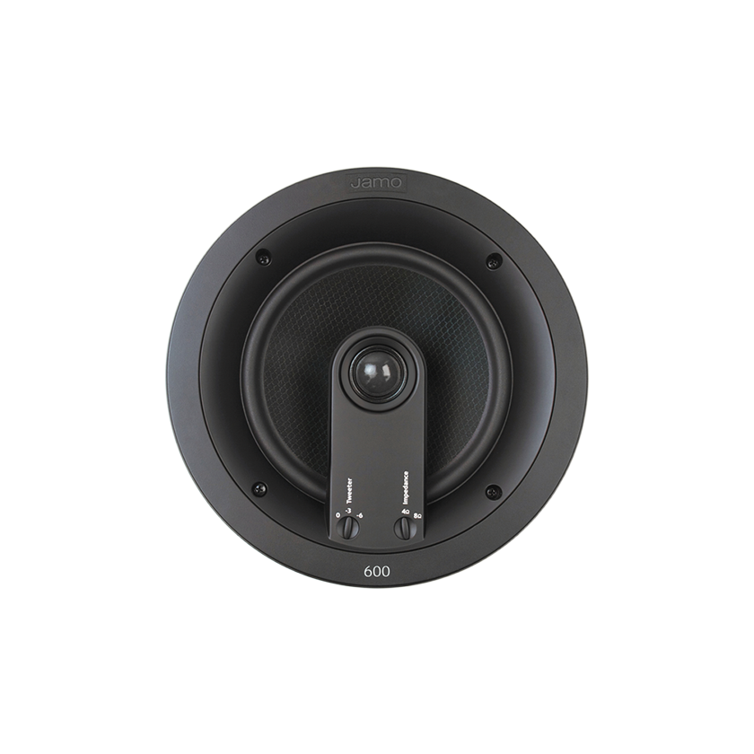Jamo IC 608 FG II In-Ceiling Speaker in front view with grille 