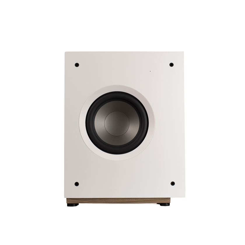 Jamo S808 SUB in white in front view