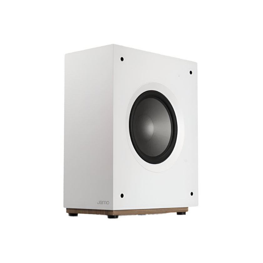 Jamo S810 SUB in white in angle view