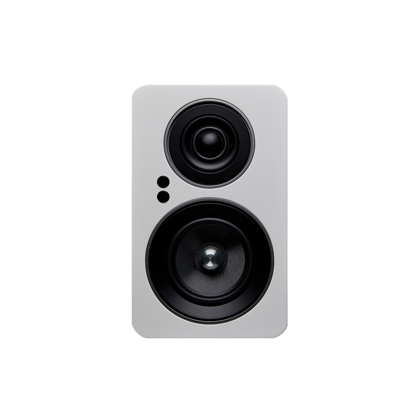 Jamo C705PA MKII Active Bookshelf Speaker in matte white in front view